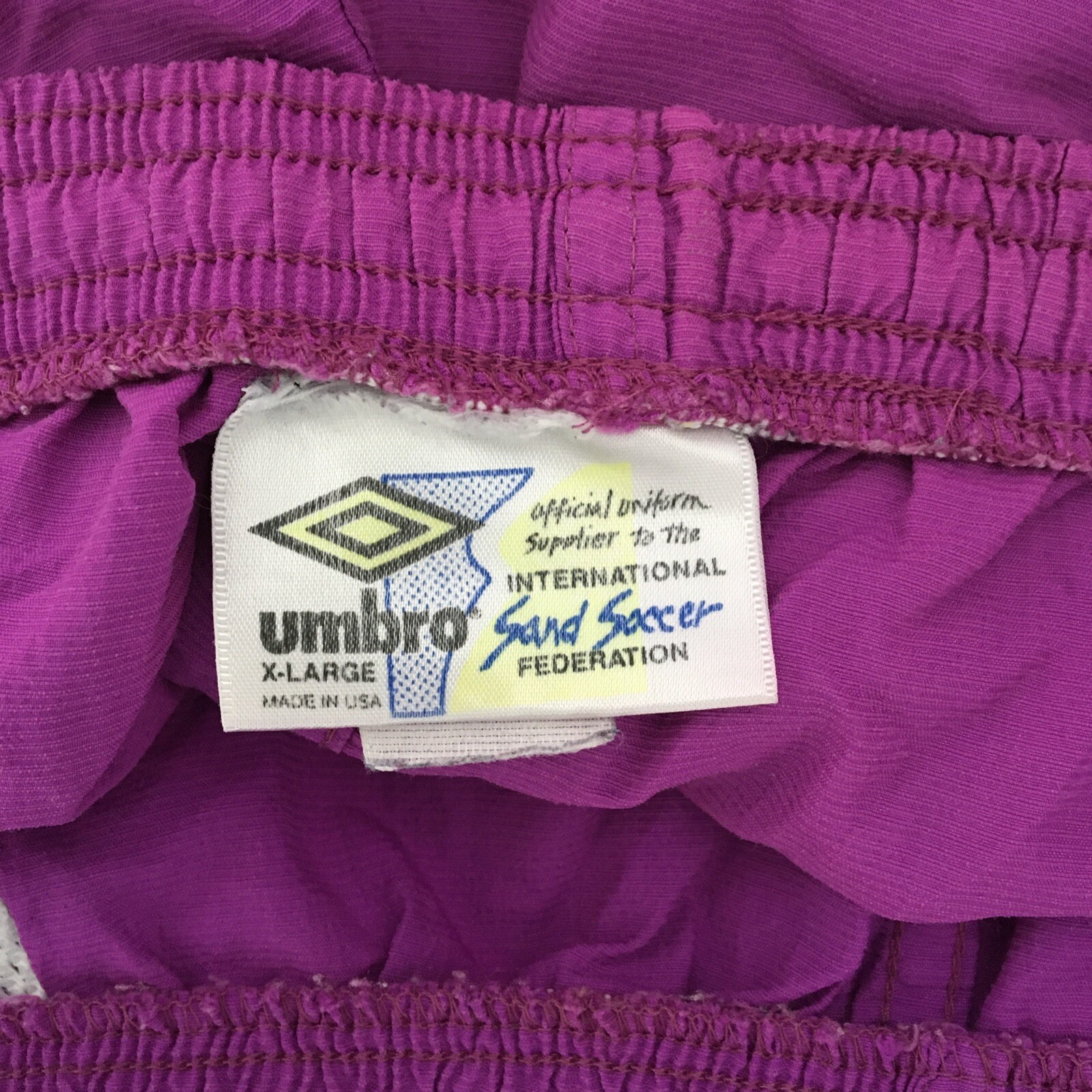 Vintage 80's Umbro Purple Magenta ATHLETIC Futbol… - image 8