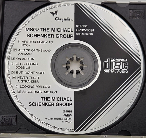 MSG The Michael Schenker Group Japan Rare Vintage CD CP32 5091 w/3200Y OBI 1986 - Picture 5 of 19