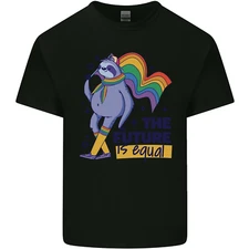 LGBT Sloth The Future Is Equal Gay Pride Mens Light Cotton T-Shirt