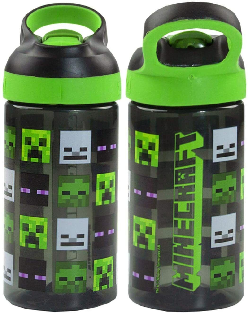 Minecraft Mob Heads Stainless Steel Water Bottle Green (One Size)