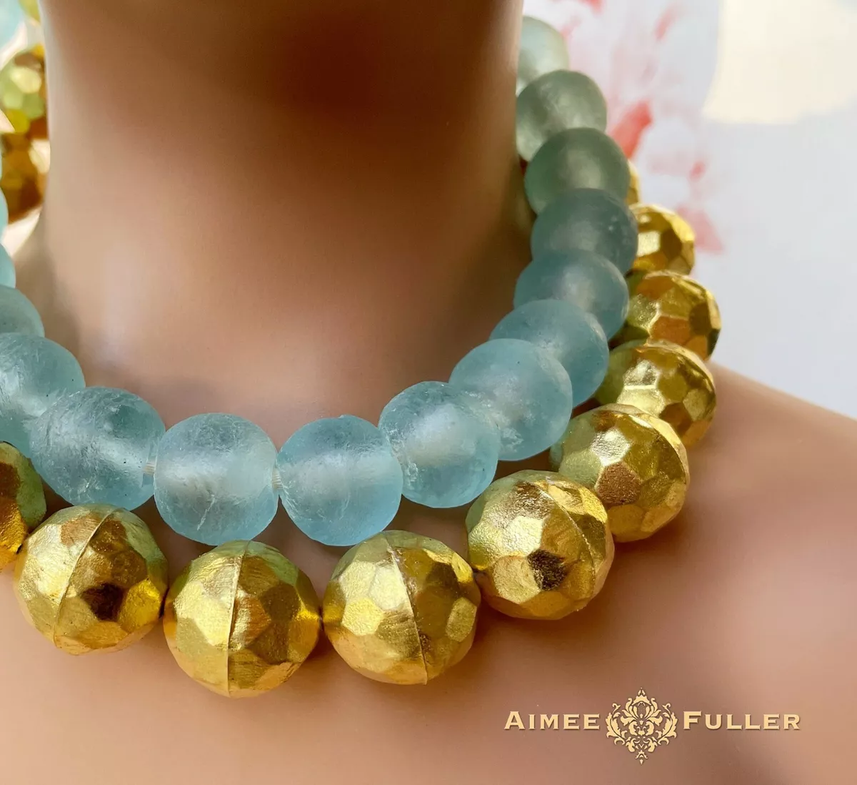 Glass statement shop necklace