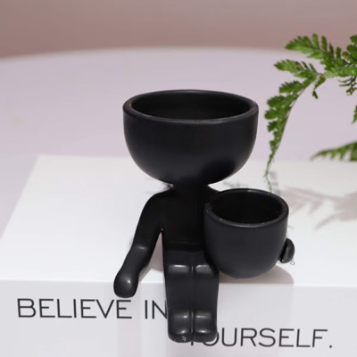 Human Shaped Ceramic Sitting Flower Pots | eBay