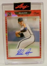 NOLAN RYAN #1 /2 AUTO AUTOGRAPH HOF BASEBALL LEAF PRO SET PURE 2023
