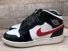 Nike Air Jordan 1 Mid Retro Basketball Multi Color Swoosh 554725-052 Youth Sz 6Y