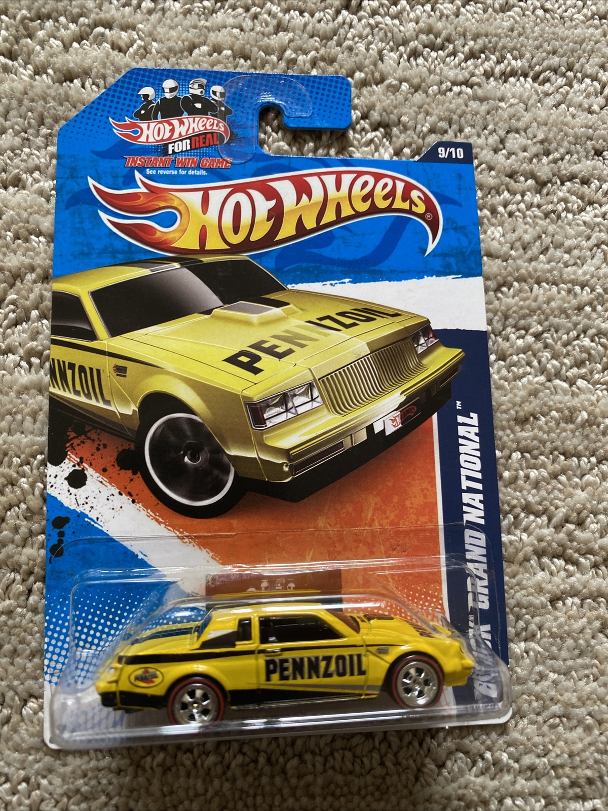 Hot Wheels BUICK GRAND NATIONAL Yellow Pennzoil CUSTOM WHEELS & Real Riders-image