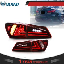 for 2006-2013 Lexus IS250 IS350 ISF Tail lights Red Full LED Rear Lamps Assembly