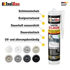 Sanitär Silikon 1-48 Stk. 300ml Sanitärsilikon Dichtstoff Bad Dusche Küche