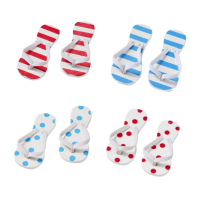 2 Paar Flip-Mini Sandalen 3,0 cm Dekofigur Hobbyfun Deko Maritim Urlaub 3860-