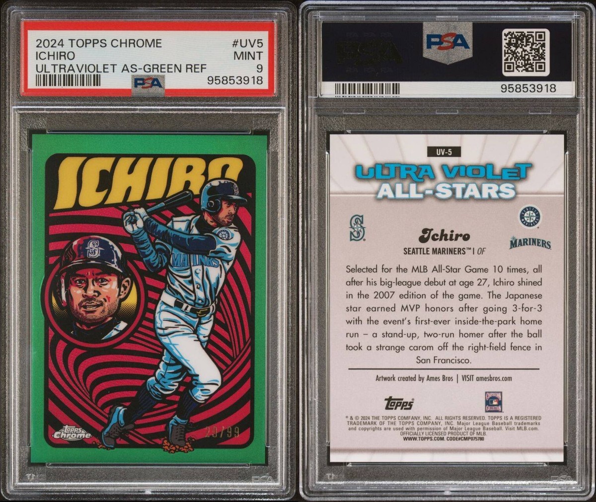 2024 Topps Chrome - Ultraviolet All-Stars Ichiro Suzuki #UV-5