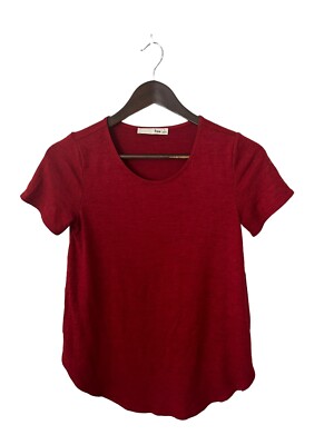 ARITZIA WILFRED FREE size small Esther red rounded hemline tee