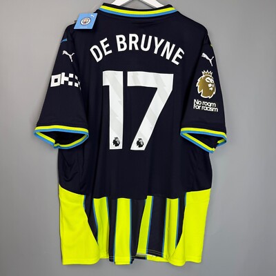 NWT MANCHESTER CITY 2024 2025 AWAY FOOTBALL SHIRT JERSEY UCL #17