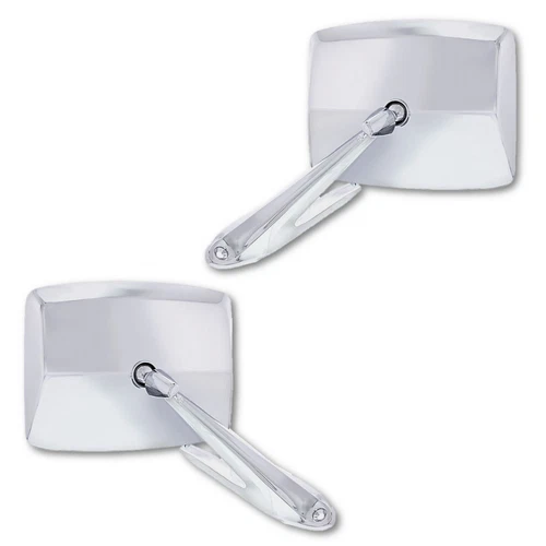 Chrome Exterior Rear View Glass Mirror Pair for 66-77 Ford Bronco & 67-79 Truck - Bild 6 von 11