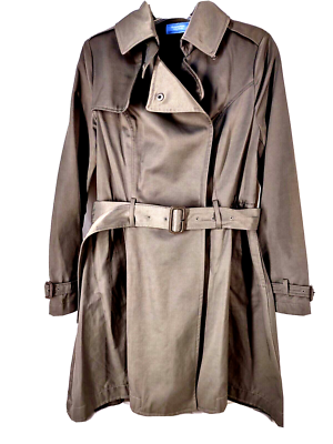 Simply Vera Trench Coat Size X-Small Jacket Vera Wang Sage Belted