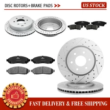 Front & Rear Rotors + Brake Pads For Nissan Frontier Xterra Suzuki Equator