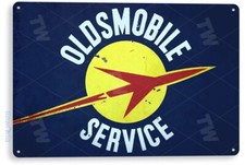 Tin Sign Oldsmobile Service Metal Dcor Parts Auto Sales Shop Barn Garage A730