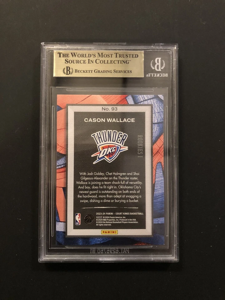 Cason Wallace BGS 9.5 2023-24 Panini Court Kings #93 Thunder Gem Mint Rookie - Image 2 of 2