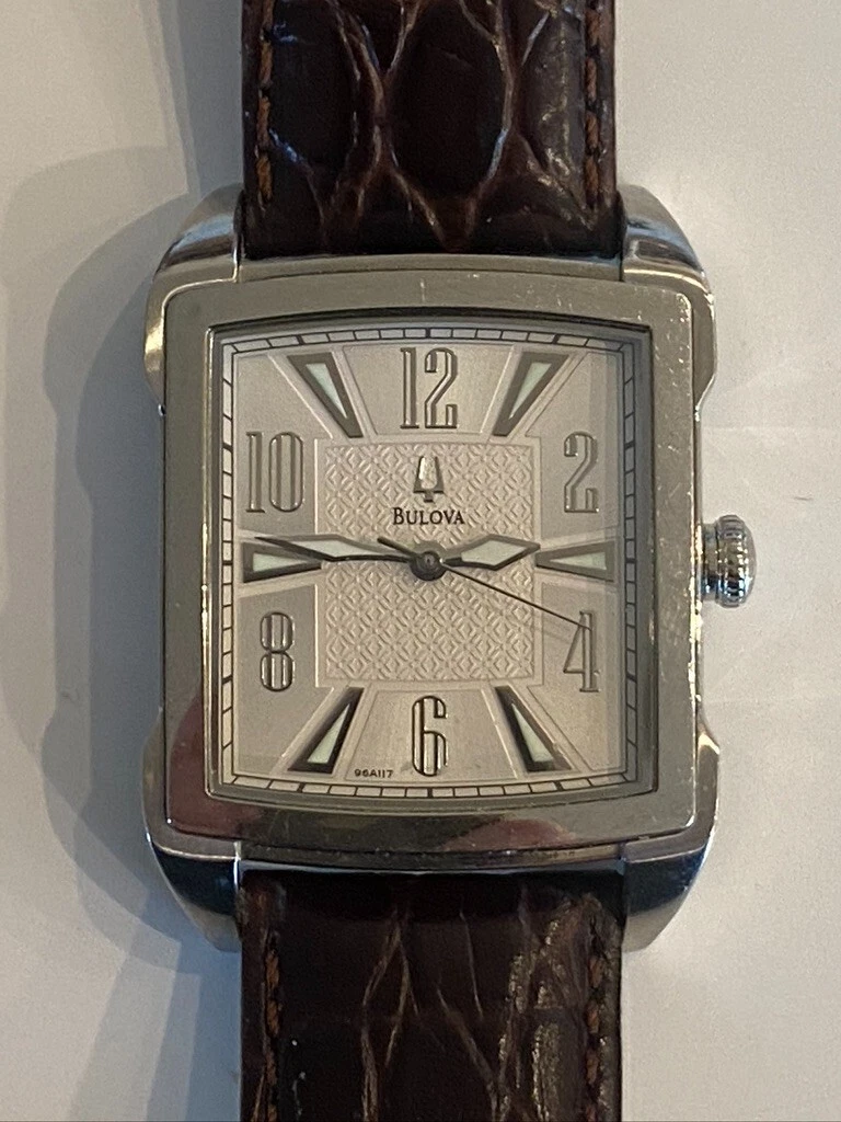 Bulova men's square watch sale