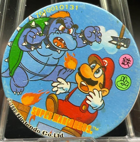 Mario Bowser Menko Super Mario Bros Famicom Card Nintendo 1985 NES Japanese