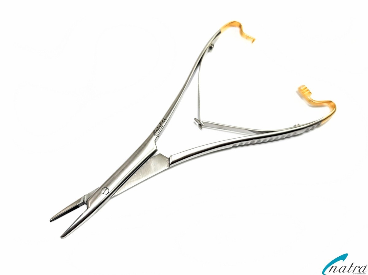 5x Porta Aghi Mathieu 18 Cm Oro TC Operazione Chirurgica Sutura - Foto 6