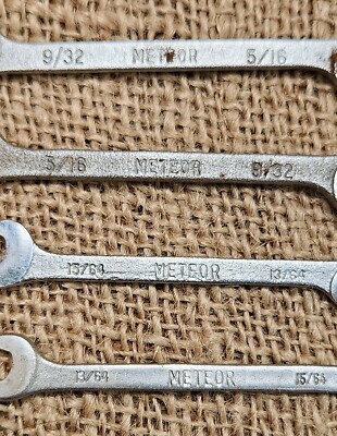 4 Meteor Double Open-Ended Wrenches (13/64 & 15/64) (5/16 & 9/32)