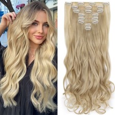 Real Natural Clip In Hair Extensions Extension 8 Pieces FULL HEAD Hair for Human
