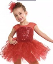 Curtain Call Costume Red Size Child Medium Style E2117