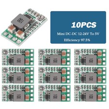 10PCS Mini Buck Converter DC12-24V To DC5V 3A Step Down Adjustable Power Module