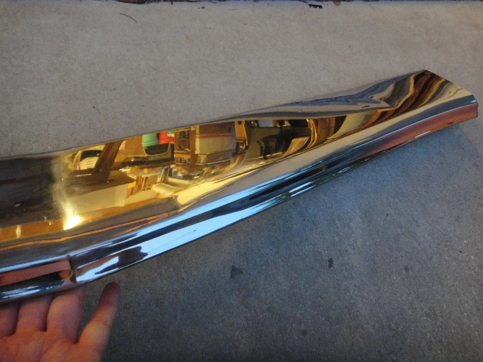 Chrysler Windsor 1954 sedán barra de parrilla inferior moldura de acero inoxidable usada pieza OEM #853 Foto 4 de 4