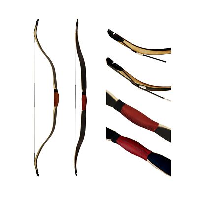 AF Archery Turkish Recurve Bow, Traditional Laminated Horse Bow for Archery E...