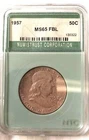 1957 P Ben Franklin Silver Half Dollar