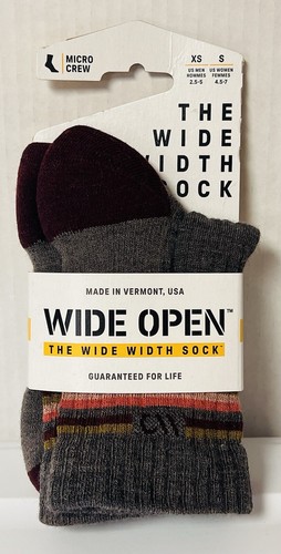Wide Open Women's Cushioned Micro Crew Sock 9502 Taupe Small (4.5-7) NWT Gift
