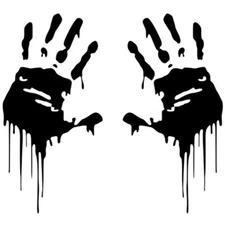 2Pcs Horror Handprint Decal Car Side Body Graphics Vinyl Decoration Stickers DIY