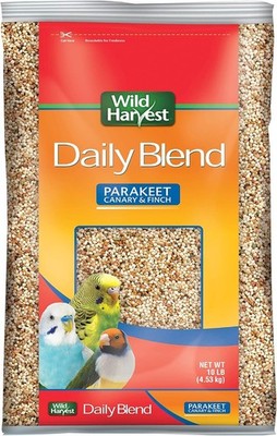 Wild Harvest Daily Blend Nutrition Diet For Parakeet, Canary And Finch 10 Pounds