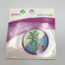 Girl Scouts Junior Flowers Badge Uniform Iron On Patch