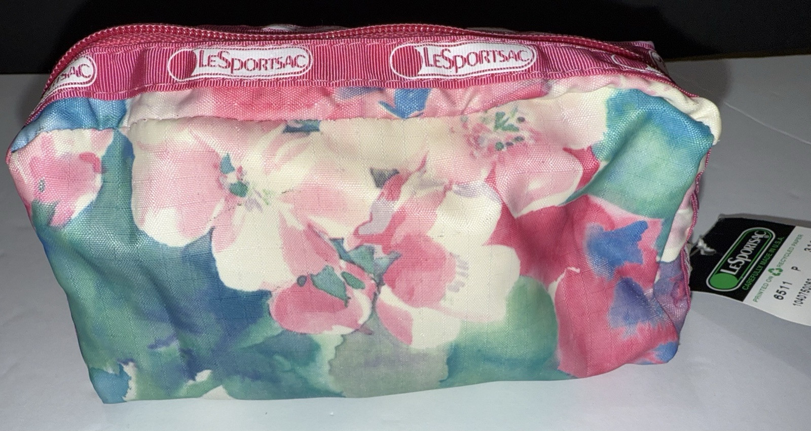 LeSportSac Rectangular Cosmetic Case Zip Pouch Pi… - image 1