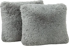 TOONOW Set of 2 Decorative Throw Pillow Covers 18X18,Fluffy Pillow Coversluxury