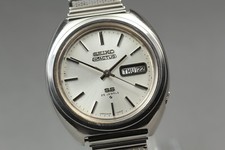 Vintage Exc 5 SEIKO 5 Actus SS 6106-7460 Expansion band At Men's Watch JAPAN