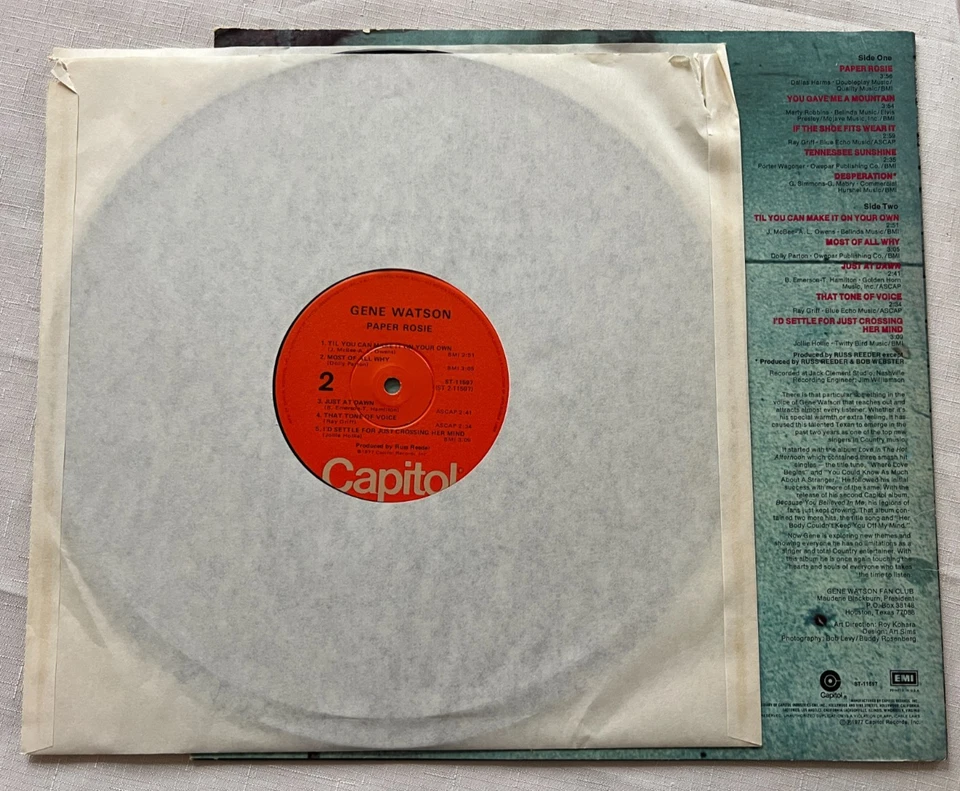 Gene Watson Now Appearing Capital Records Album Vinyl LP 977 - Image 2 of 4