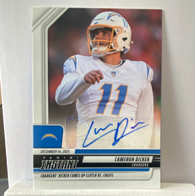 Panini 2025 Instant Football Cameron Dicker Chargers Auto  57/99