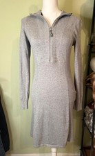 Athleta Durango Sweater Dress Midi Grey Wool/Cotton Size Medium