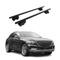 DachträGer GrundtäGer FüR Genesis GV60 2022-2026 75Kg Metall Schwarz 2 Tlg