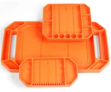 3-Piece Parts Tray Set, Large Non-Slip Flexible Tool Tray | Tool Organizer Ho...