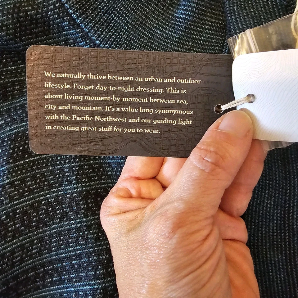 NWT Cutter &Buck Sweater Mens Large Mock Neck Pullover Blue Jacquard Merino Wool - Image 4 of 4