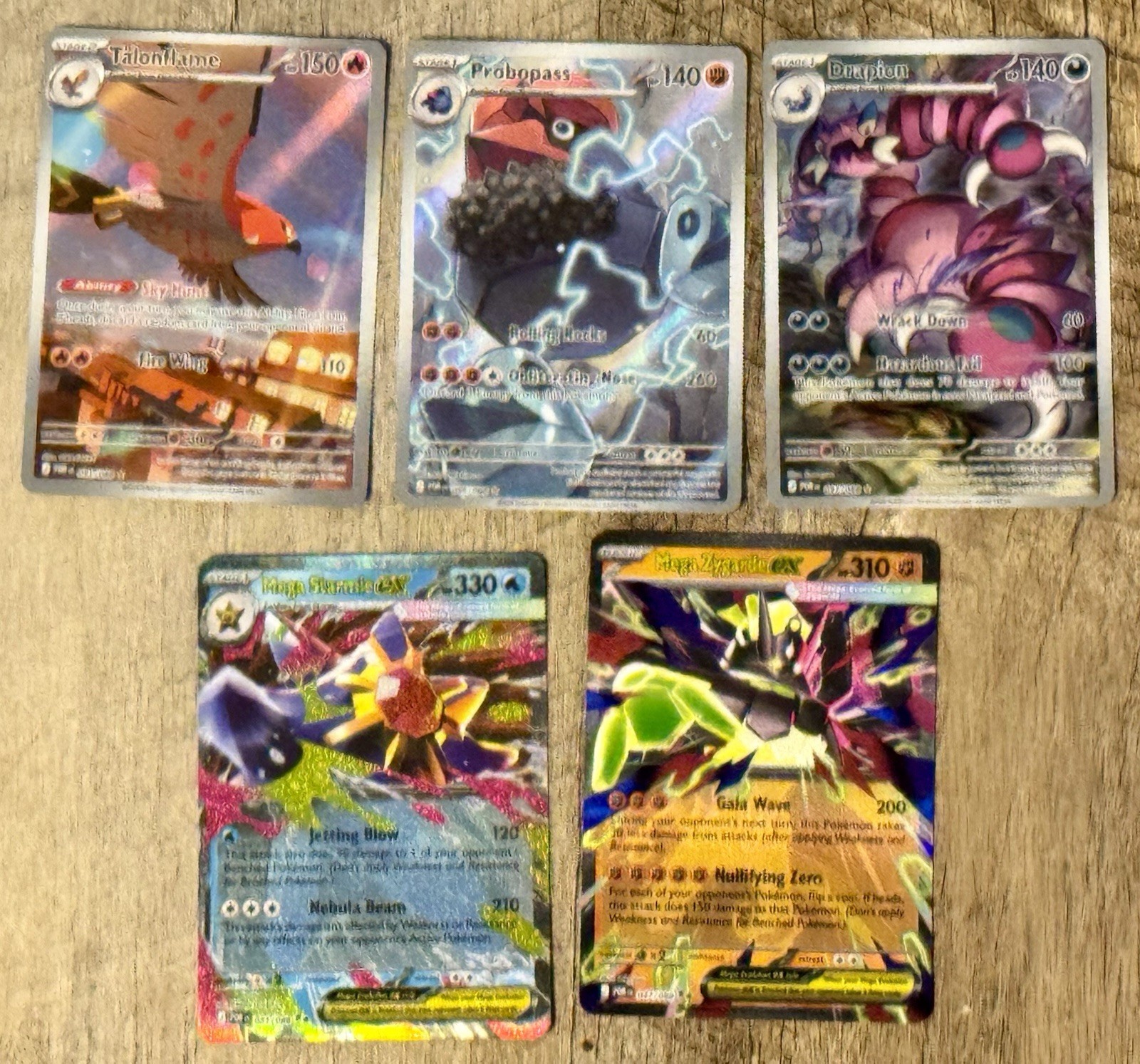 Pokemon Perfect Order 7 Card Lot- Talonflame-Mega Zygarde ex-Starmie-Probopass-