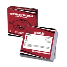 Turner Licensing,  NCAA Arkansas Razorbacks 2026 Desk Calendar, 5.38'' X 5.38'',