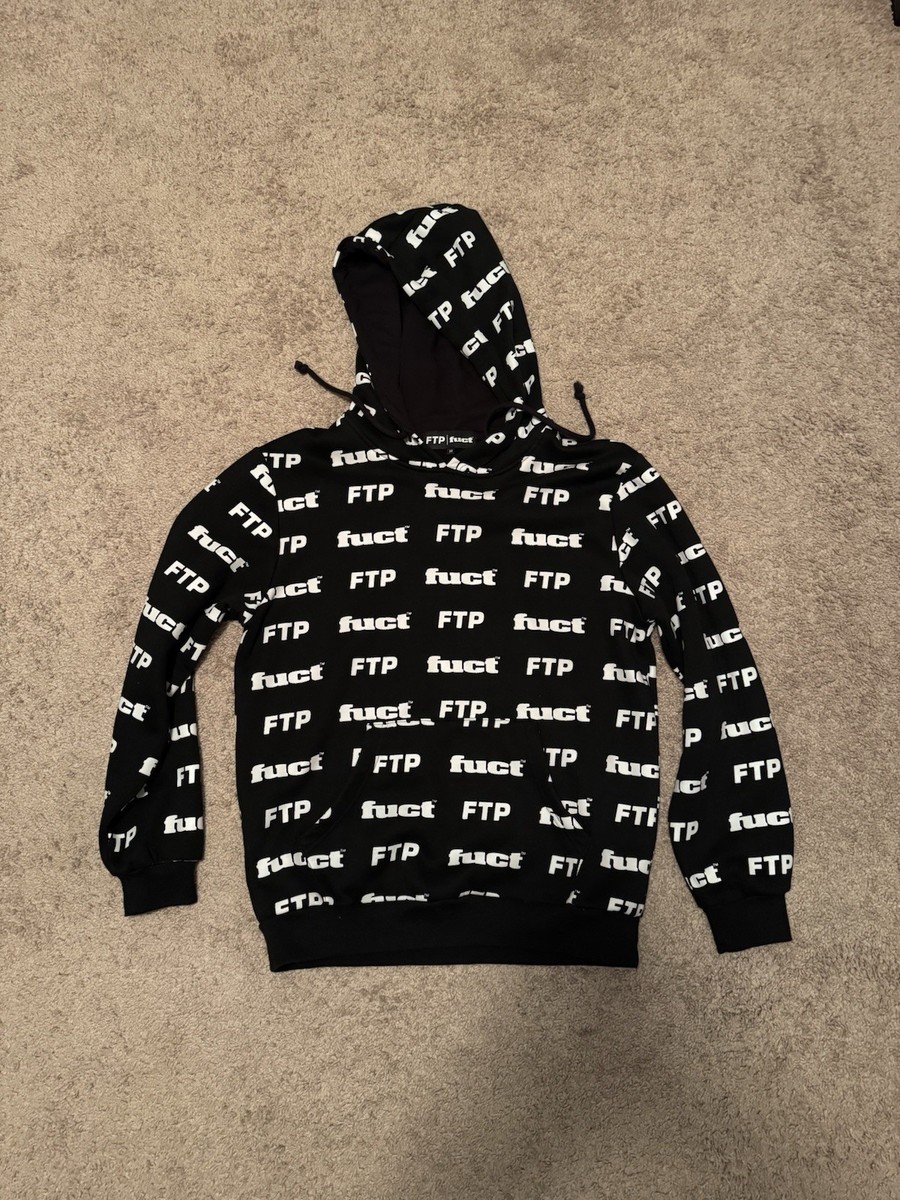 FTP x Fuct All Over Hoodie, Black Medium | eBay