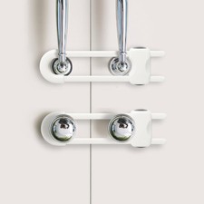 Childproof Sliding Cabinet Locks for Kitchen  Bathroom - 2 Adjustable Locks