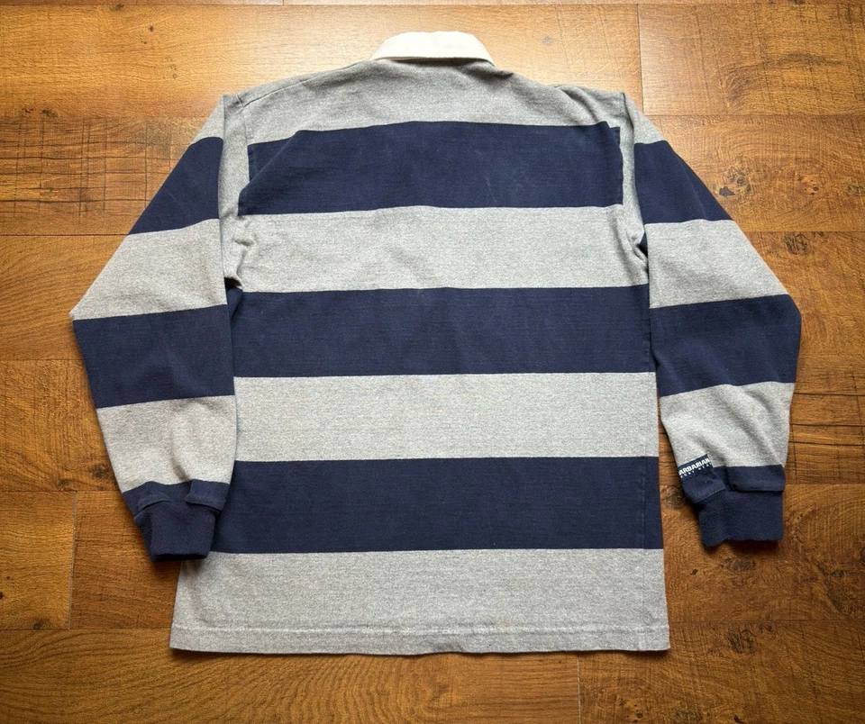 Camisa polo masculina bárbara vintage tamanho grande cinza azul colorblock - Imagem 3 de 4