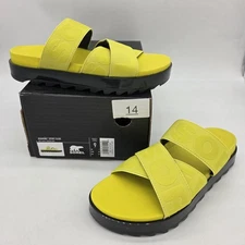 Sorel Roaming Sport Slide Shoes Womens Size 9 Yellow Black Sandals NL4716-700