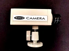 VINTAGE SECURITY CAMERA Fake Prop CCD Metal Indoor Outdoor Dummy CRIME DETERRENT